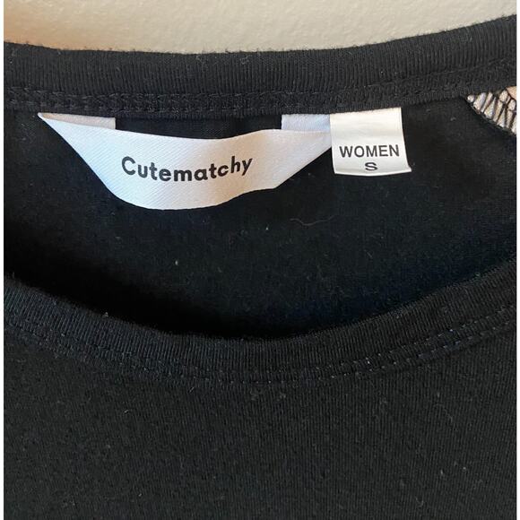 Cutematchy Womens Long Sleeve I Dig Christmas Pajama Top Red/Black Plaid, Small - Picture 3 of 5